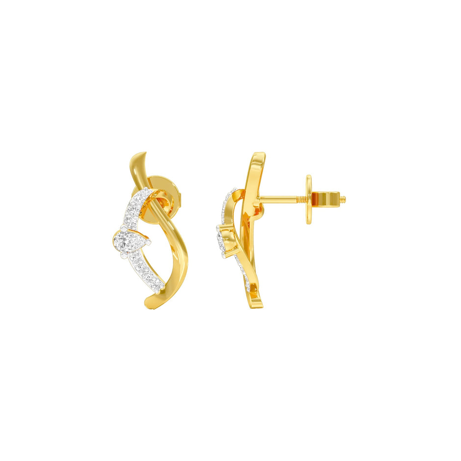 Cling Onto Gold Diamond Earrings 18 KT / Yellow Gold