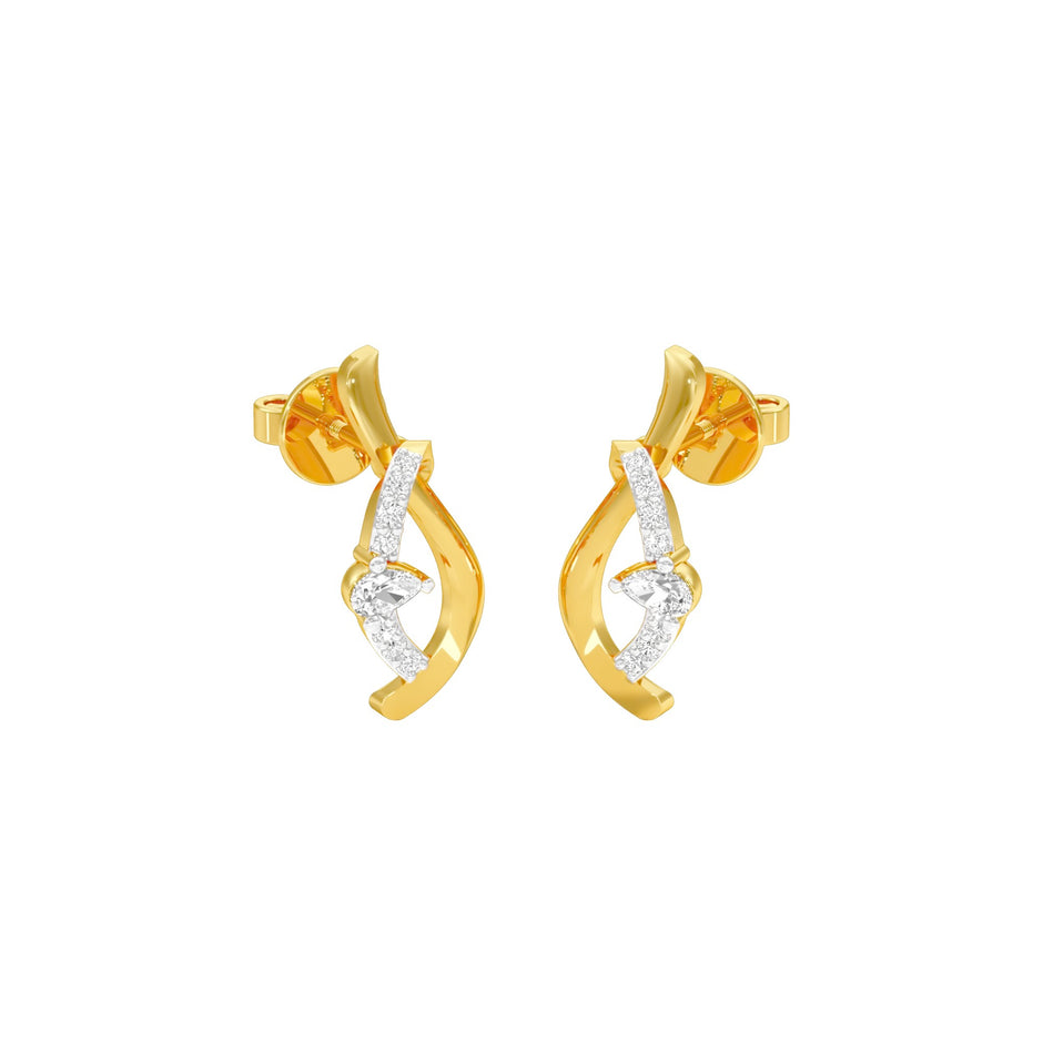 Cling Onto Gold Diamond Earrings 18 KT / Yellow Gold