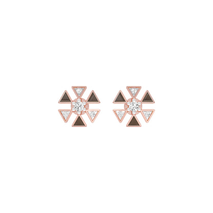 Triangon Diamond Earrings 9 KT / Rose Gold