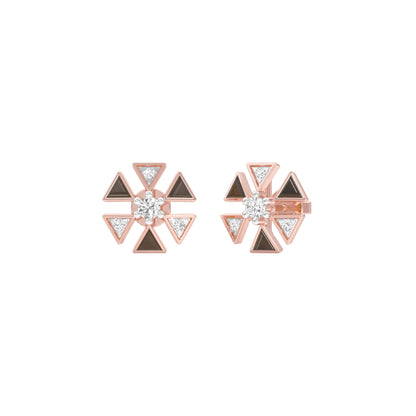 Triangon Diamond Earrings 9 KT / Rose Gold