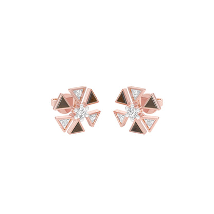 Triangon Diamond Earrings 9 KT / Rose Gold