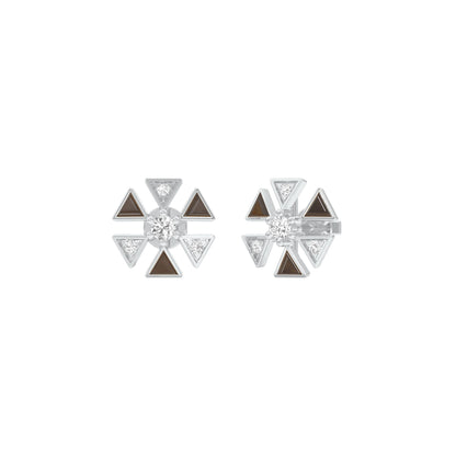 Triangon Diamond Earrings 9 KT / White Gold