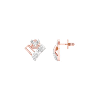 Criss Cross Diamond Earrings 18 KT / Rose Gold