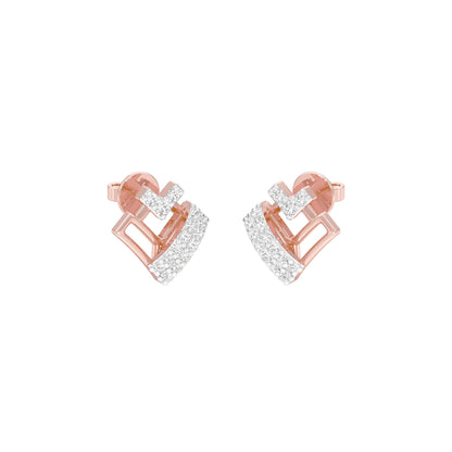 Criss Cross Diamond Earrings 18 KT / Rose Gold