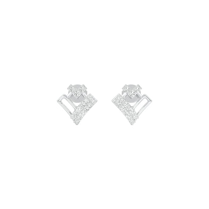 Criss Cross Diamond Earrings 18 KT / White Gold