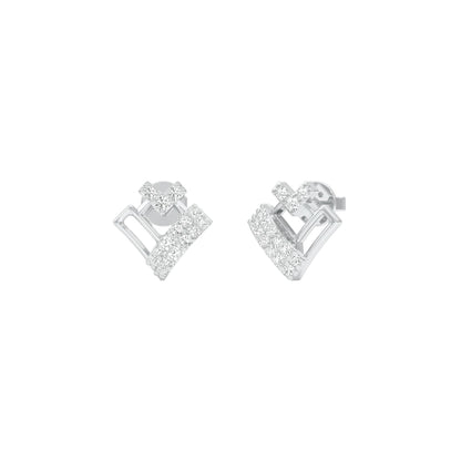 Criss Cross Diamond Earrings 18 KT / White Gold