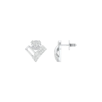 Criss Cross Diamond Earrings 18 KT / White Gold