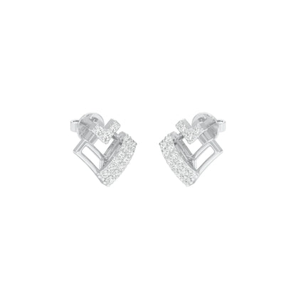 Criss Cross Diamond Earrings 18 KT / White Gold