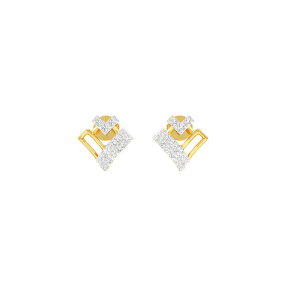 Criss Cross Diamond Earrings 18 KT / Yellow Gold