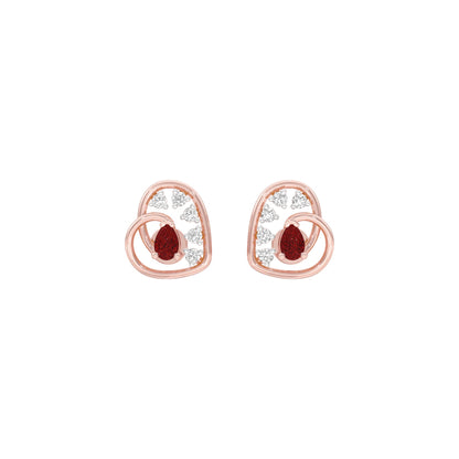 Hearthrob Diamond Earrings 9 KT / Rose Gold