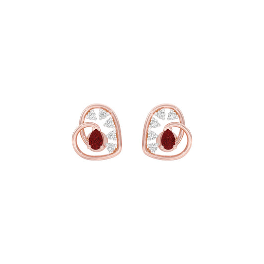 Hearthrob Diamond Earrings 9 KT / Rose Gold