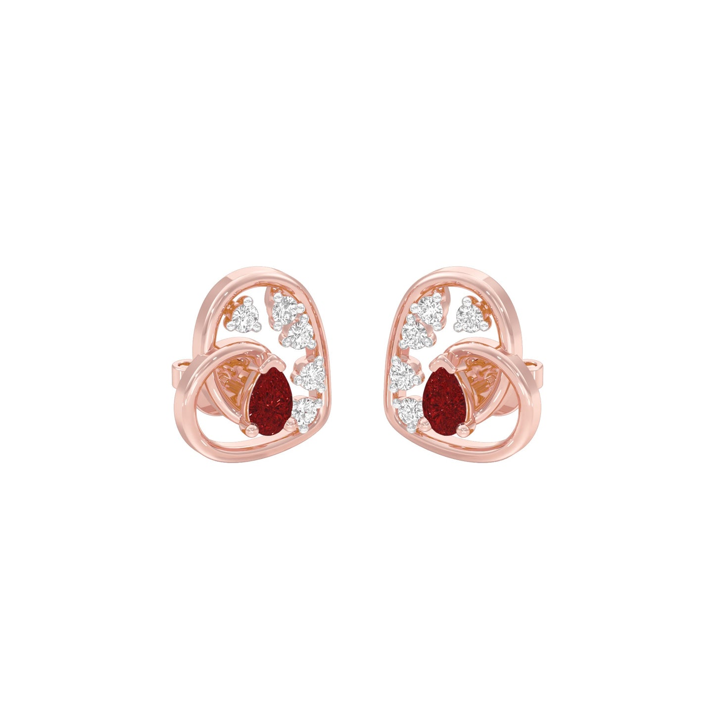 Hearthrob Diamond Earrings 9 KT / Rose Gold
