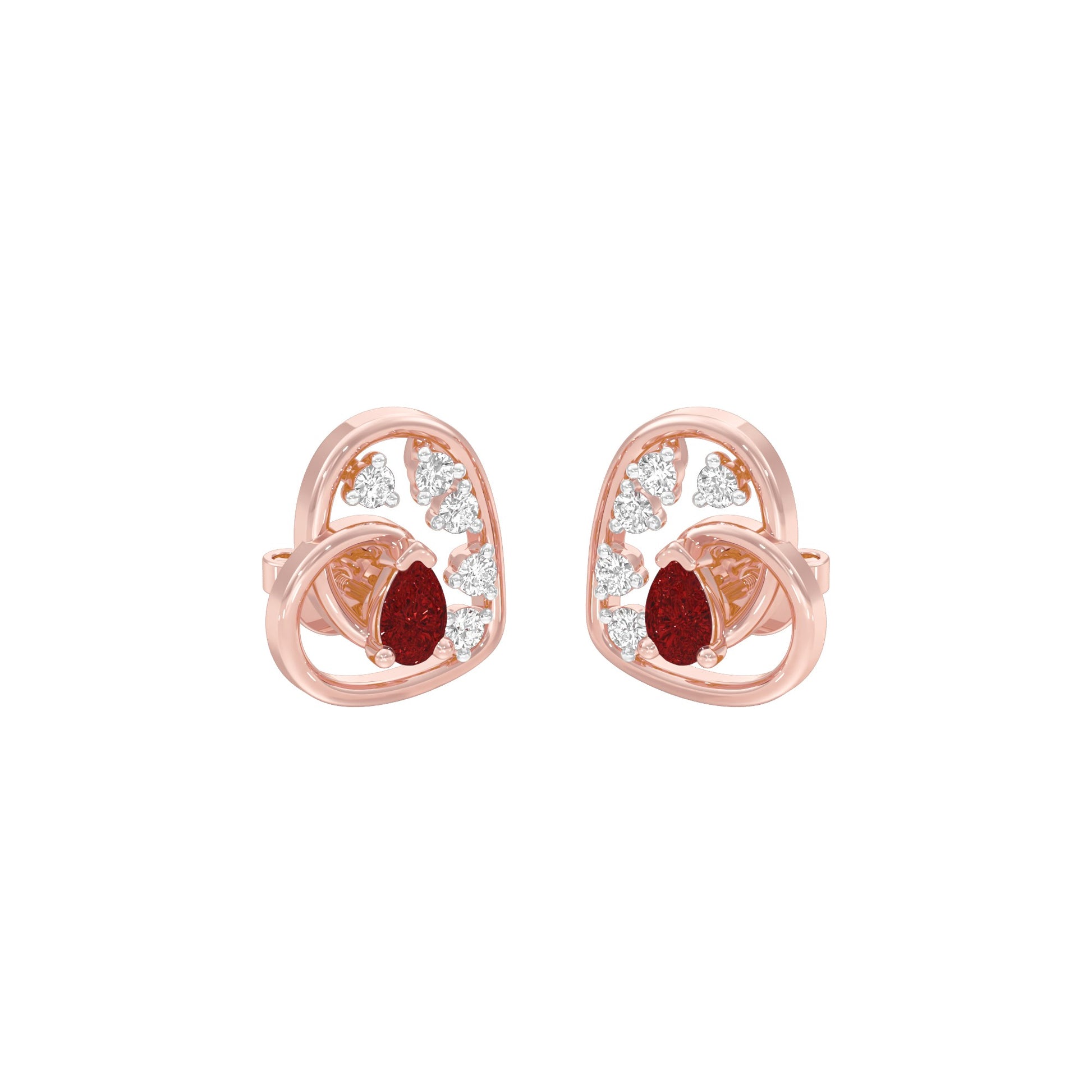 Hearthrob Diamond Earrings 9 KT / Rose Gold