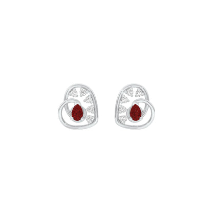 Hearthrob Diamond Earrings 9 KT / White Gold