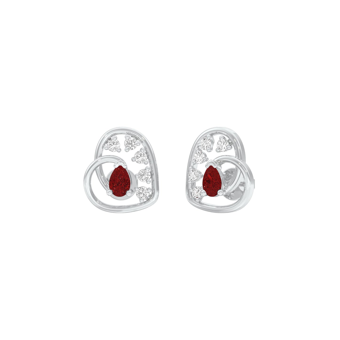 Hearthrob Diamond Earrings 9 KT / White Gold