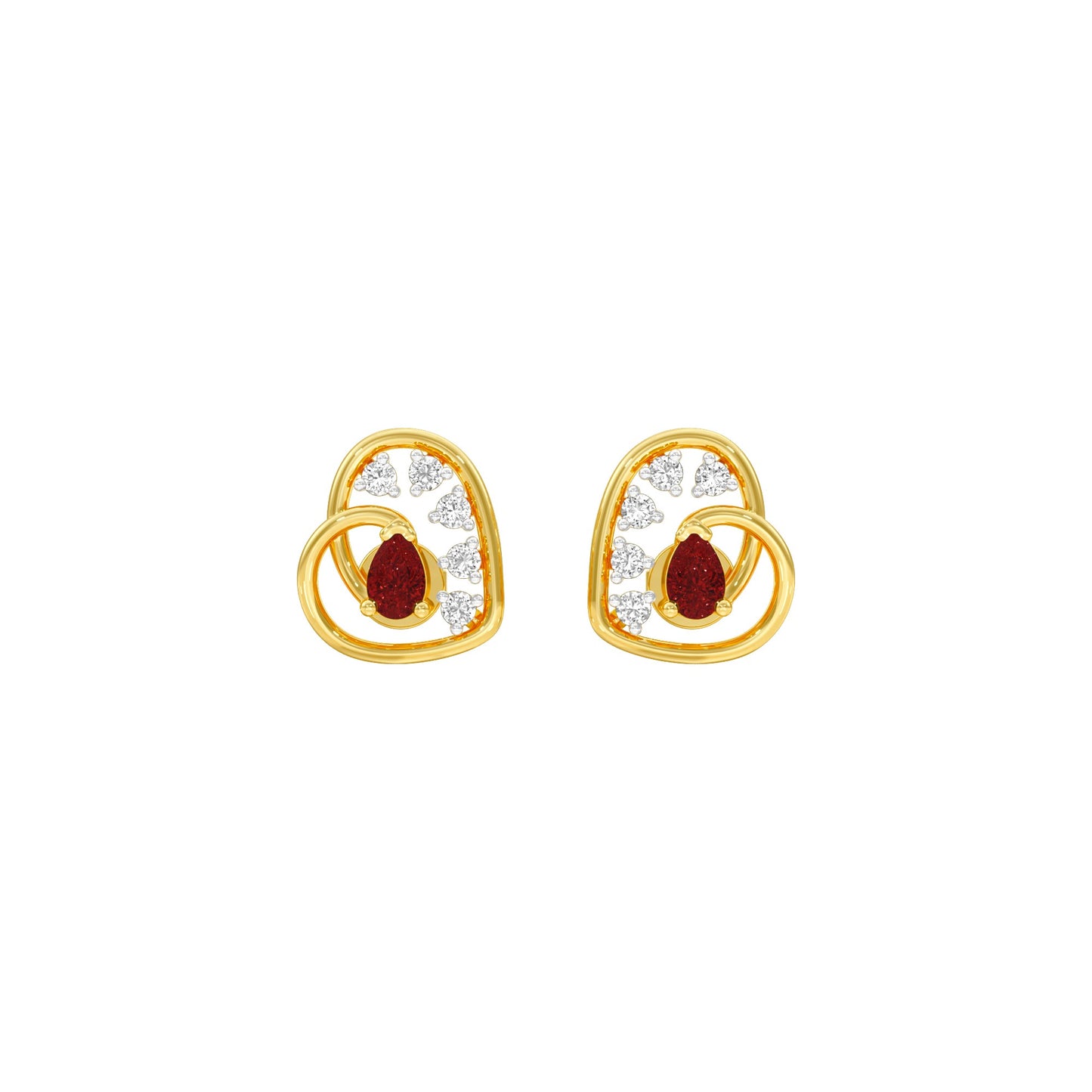 Hearthrob Diamond Earrings 9 KT / Yellow Gold