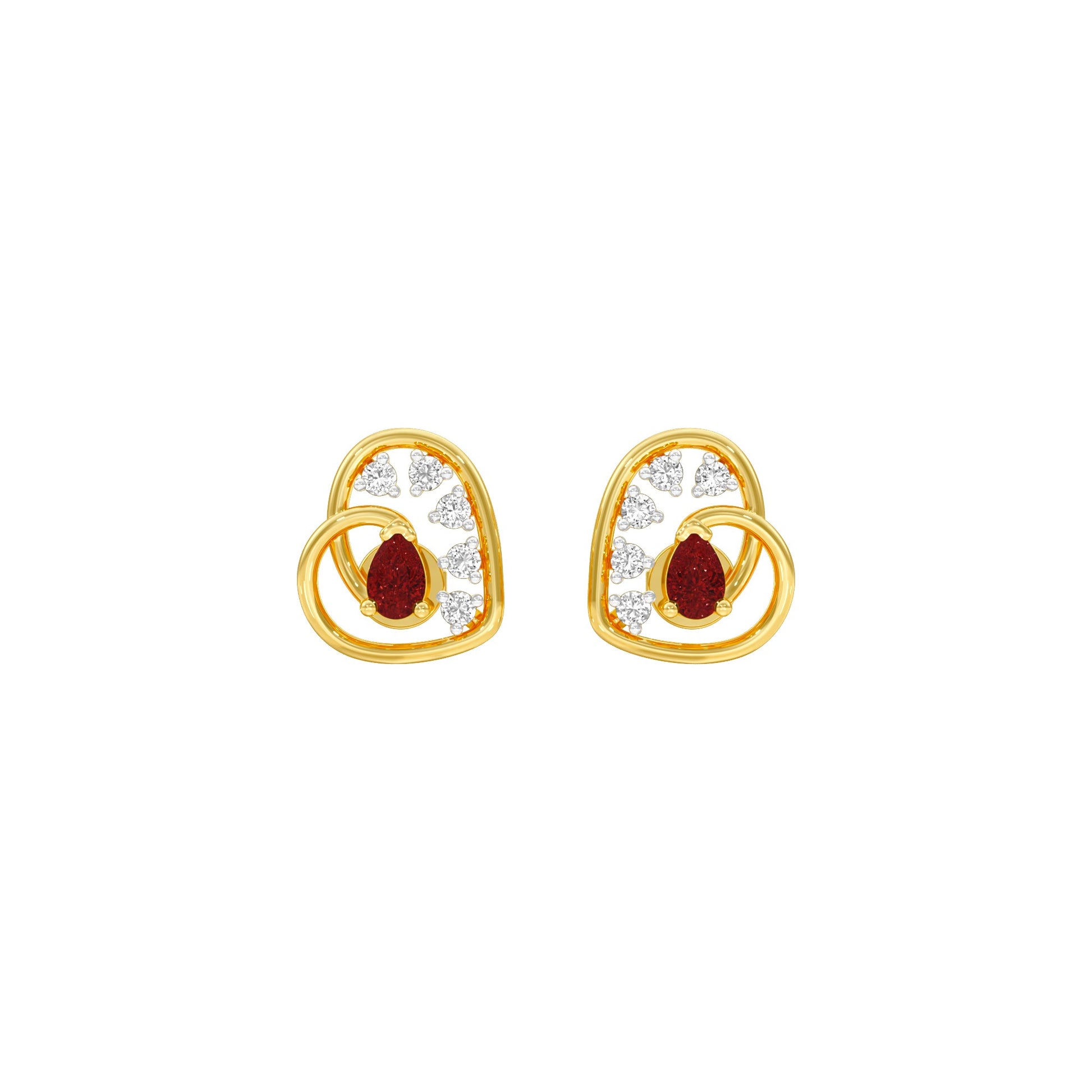 Hearthrob Diamond Earrings 9 KT / Yellow Gold