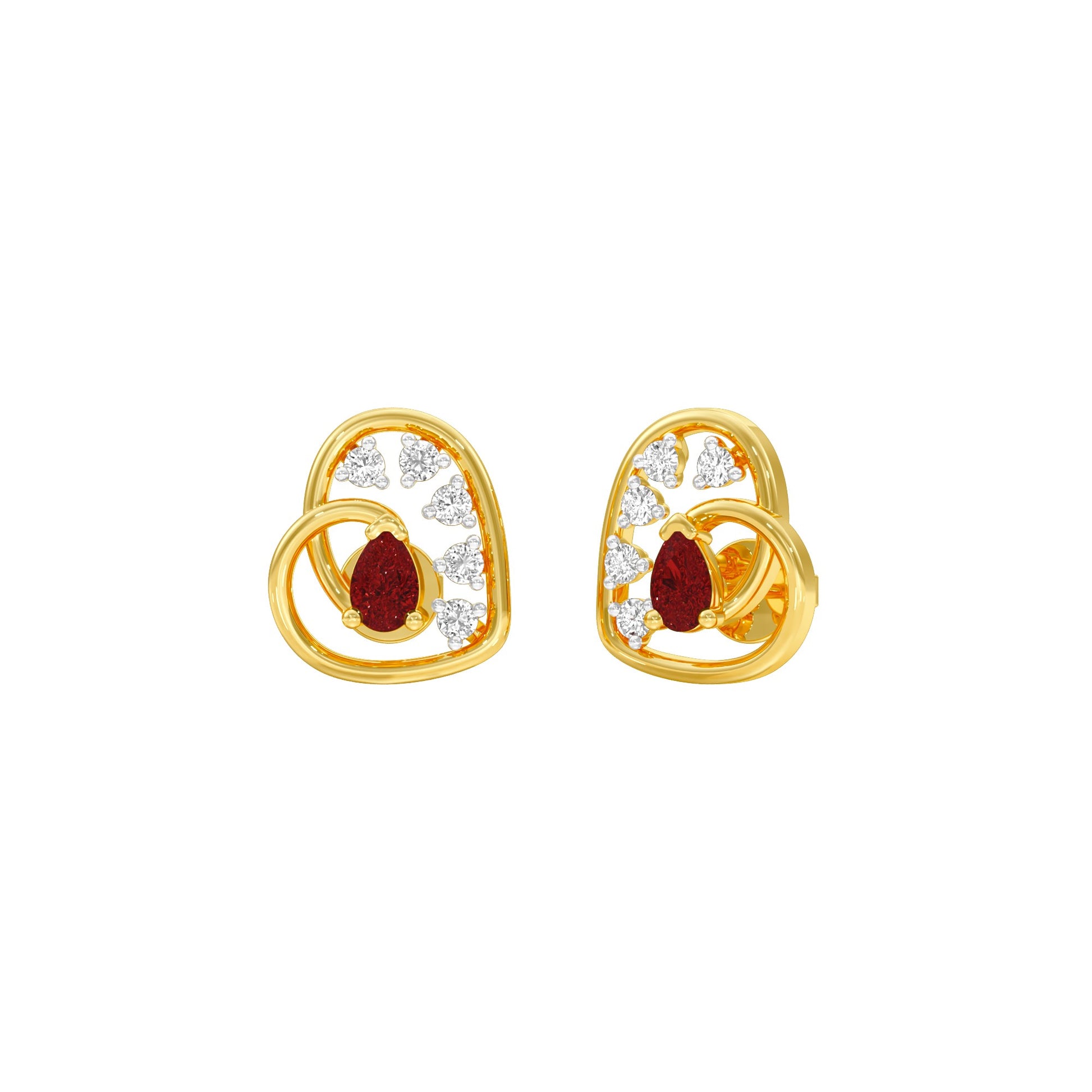 Hearthrob Diamond Earrings 9 KT / Yellow Gold