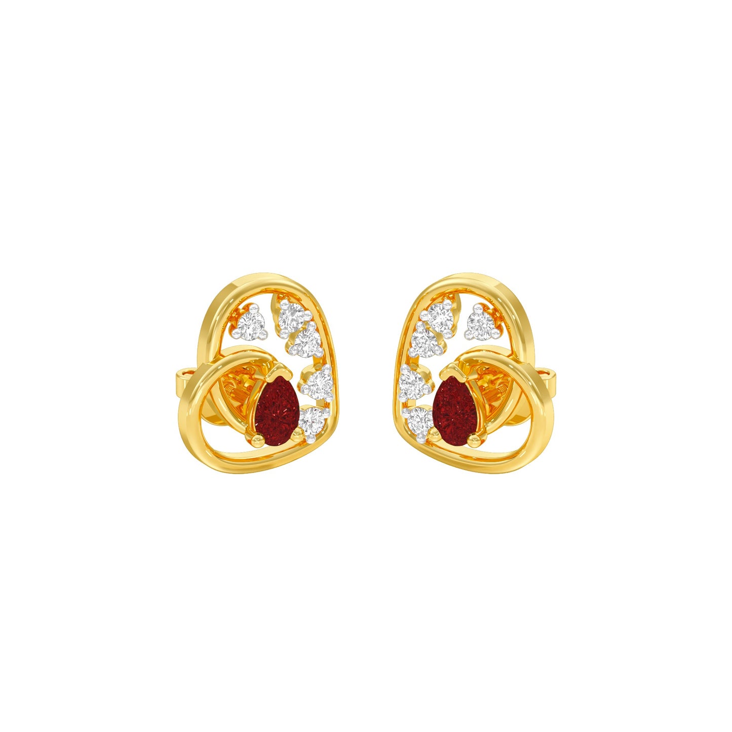 Hearthrob Diamond Earrings 9 KT / Yellow Gold