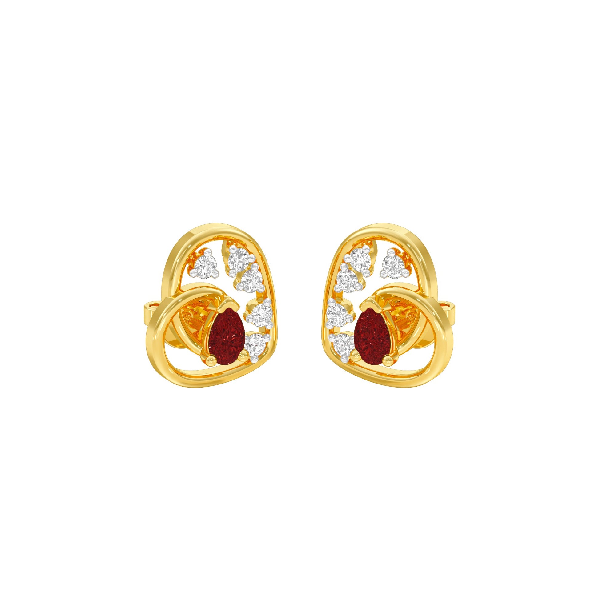 Hearthrob Diamond Earrings 9 KT / Yellow Gold