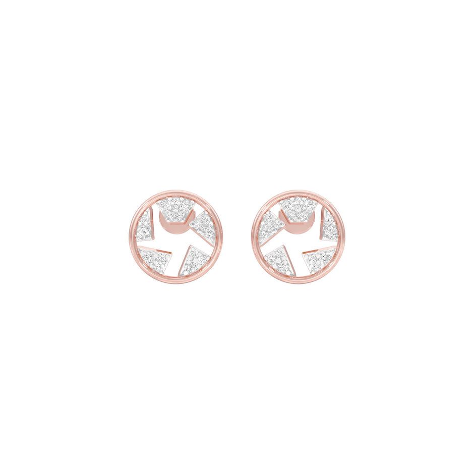 Starburst Diamond Earrings 18 KT / Rose Gold