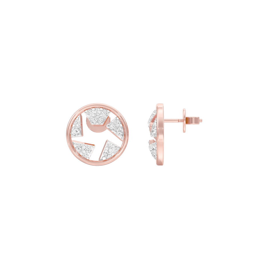Starburst Diamond Earrings 18 KT / Rose Gold