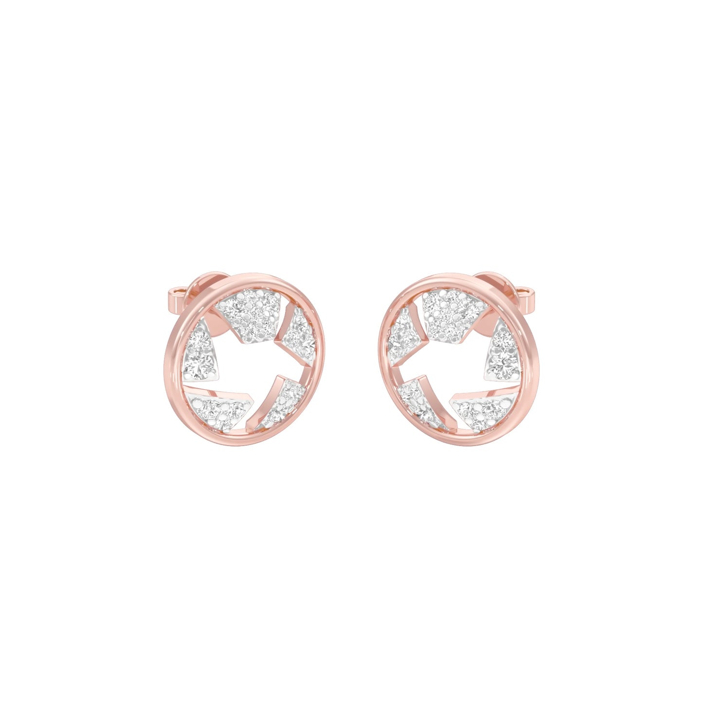 Starburst Diamond Earrings 18 KT / Rose Gold