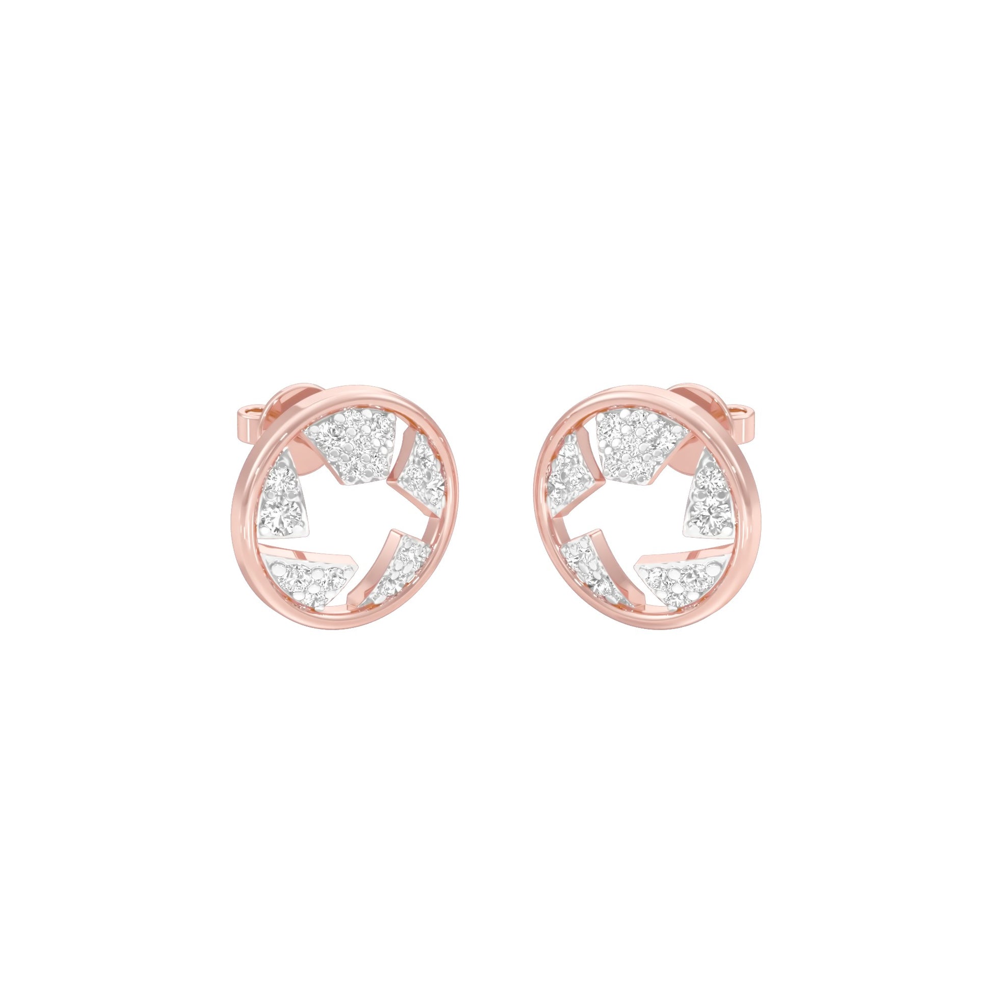 Starburst Diamond Earrings 18 KT / Rose Gold