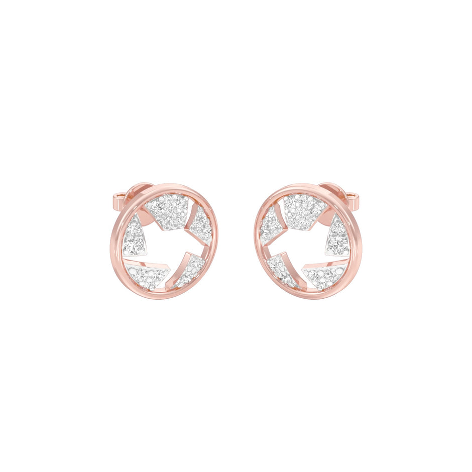 Starburst Diamond Earrings 18 KT / Rose Gold