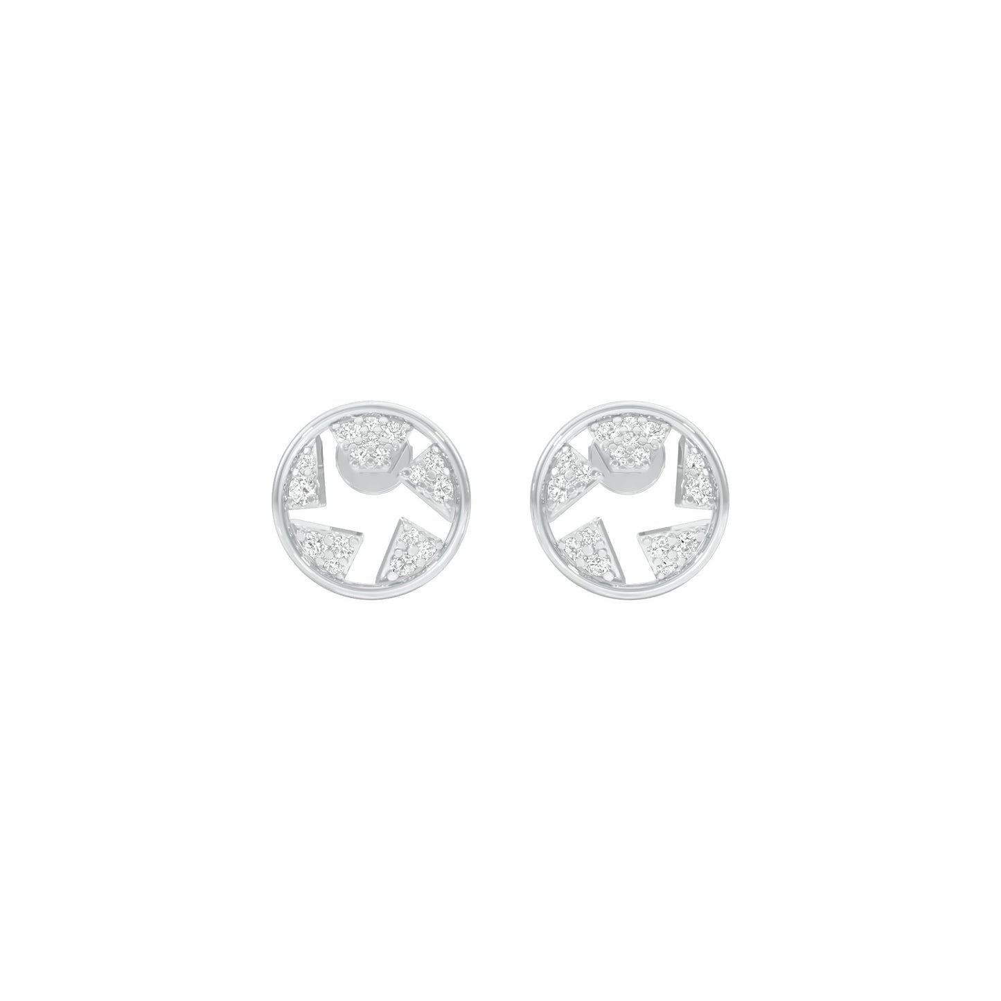 Starburst Diamond Earrings 18 KT / White Gold