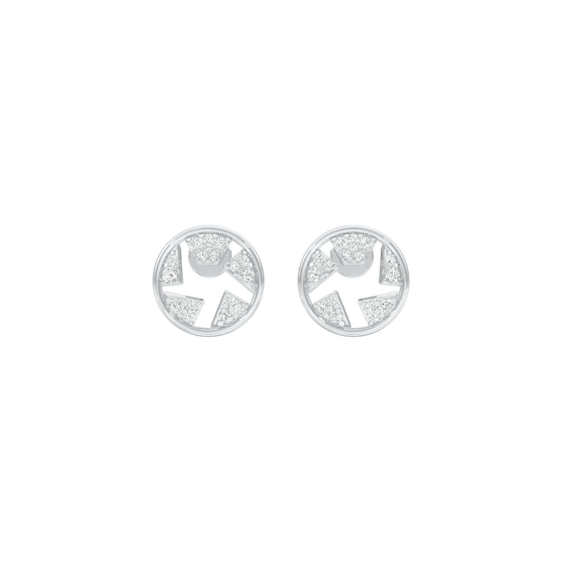 Starburst Diamond Earrings 18 KT / White Gold