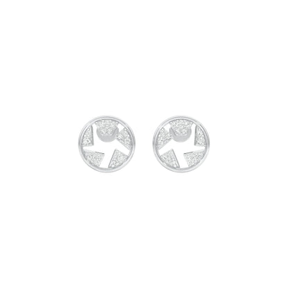 Starburst Diamond Earrings 18 KT / White Gold