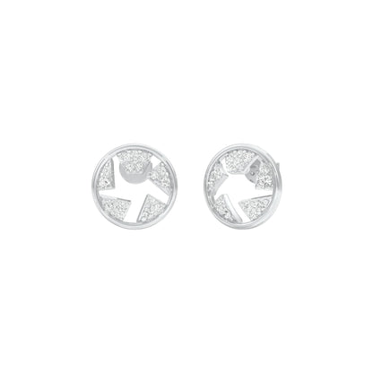 Starburst Diamond Earrings 18 KT / White Gold