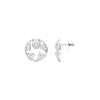 Starburst Diamond Earrings 18 KT / White Gold