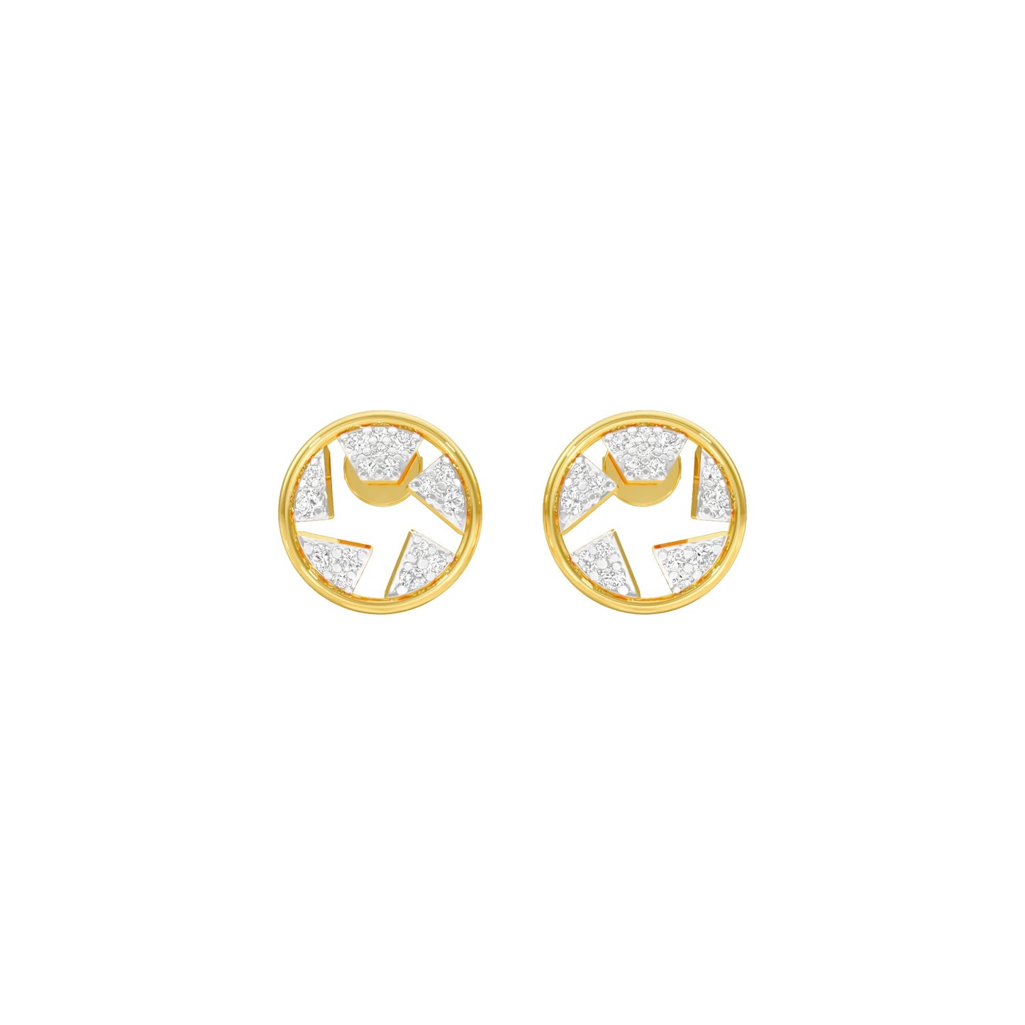 Starburst Diamond Earrings 18 KT / Yellow Gold