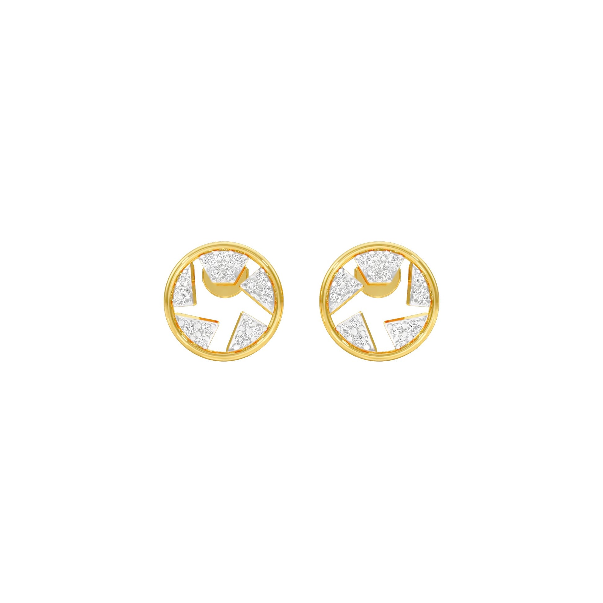 Starburst Diamond Earrings 18 KT / Yellow Gold