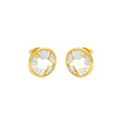 Starburst Diamond Earrings 18 KT / Yellow Gold