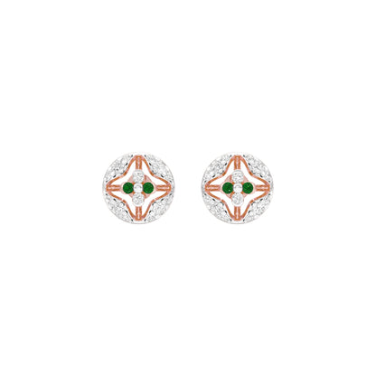 The Classic Dot Diamond Earrings 9 KT / Rose Gold