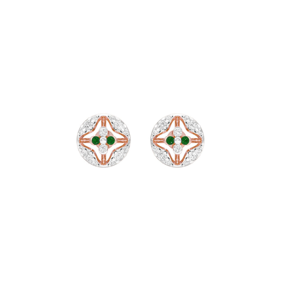 The Classic Dot Diamond Earrings 9 KT / Rose Gold