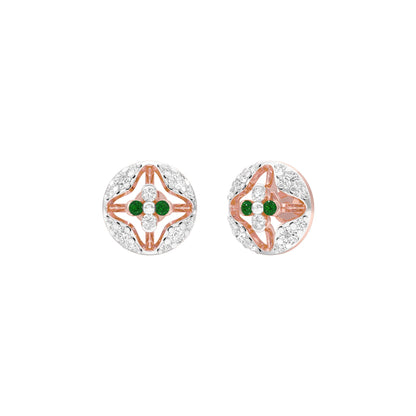 The Classic Dot Diamond Earrings 9 KT / Rose Gold