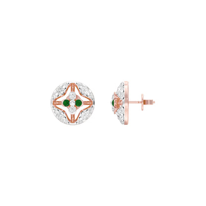 The Classic Dot Diamond Earrings 9 KT / Rose Gold