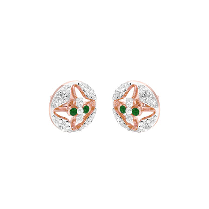 The Classic Dot Diamond Earrings 9 KT / Rose Gold