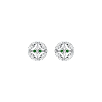 The Classic Dot Diamond Earrings 9 KT / White Gold