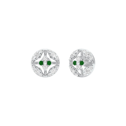 The Classic Dot Diamond Earrings 9 KT / White Gold