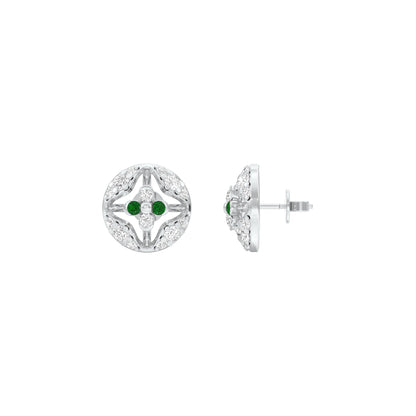 The Classic Dot Diamond Earrings 9 KT / White Gold