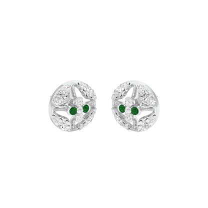 The Classic Dot Diamond Earrings 9 KT / White Gold