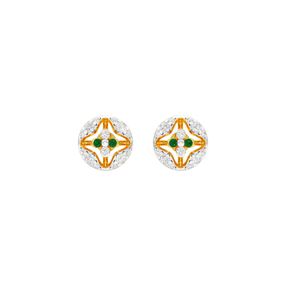 The Classic Dot Diamond Earrings 9 KT / Yellow Gold