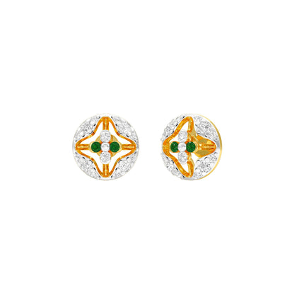 The Classic Dot Diamond Earrings 9 KT / Yellow Gold