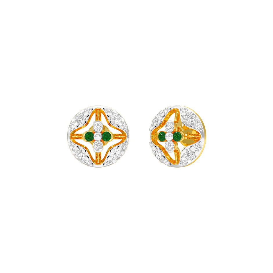 The Classic Dot Diamond Earrings 9 KT / Yellow Gold