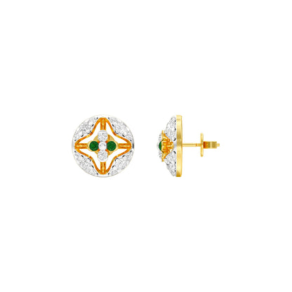 The Classic Dot Diamond Earrings 9 KT / Yellow Gold